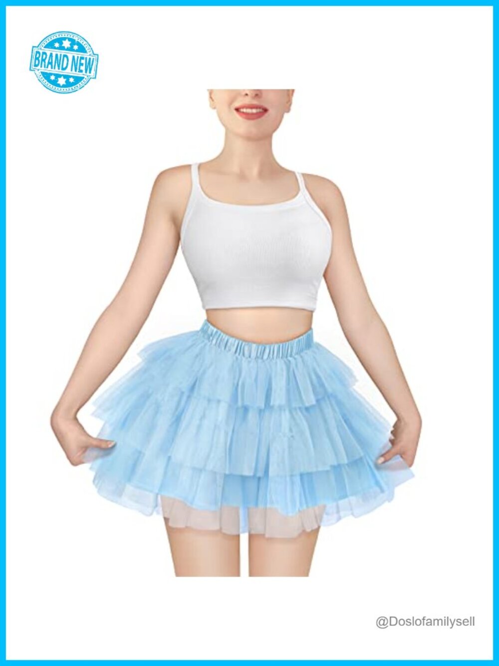 Women's Mesh Tulle Puffy Petticoat Tutu Bubble Short Skirt